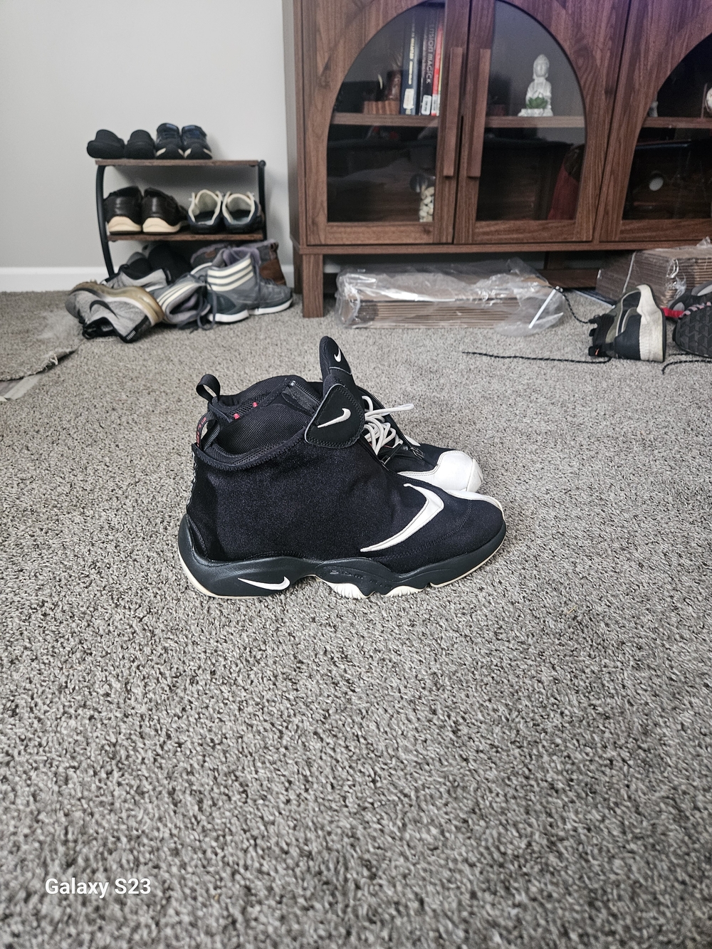 Nike Air Zoom Flight 98 The Glove Gary Payton 2013 Black Red 616772-001 Men 10.5